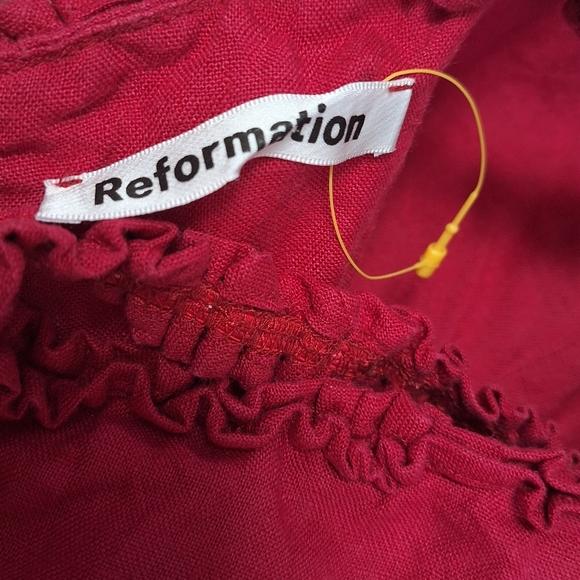 Reformation Janie Dress Red - Picture 6 of 6